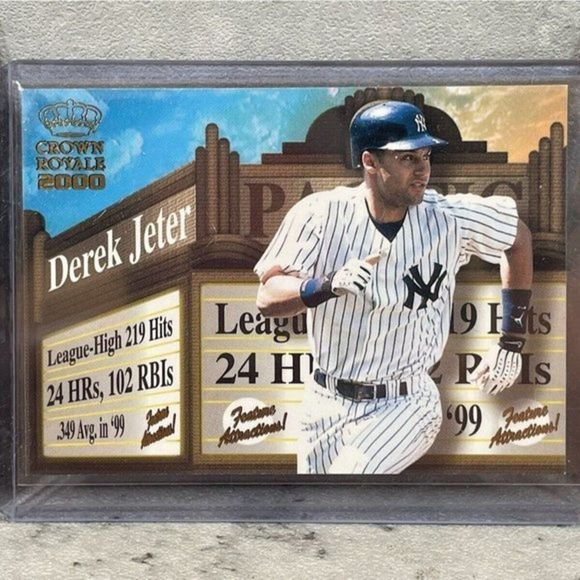 Derek Jeter NY Yankees HOF 2000 Upper Deck Black‎ Diamond Card #40 Crown Royale - Picture 3 of 7